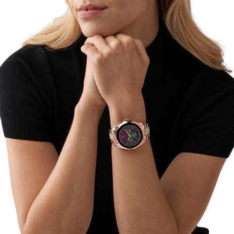 michael kors access bradshaw 2 pavé rose gold-tone smartwatch|Gen 6 Bradshaw Pavé Rose Gold.